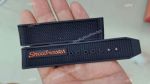 Replacement Omega Speedmaster Black & Orange Rubber Strap 20mm